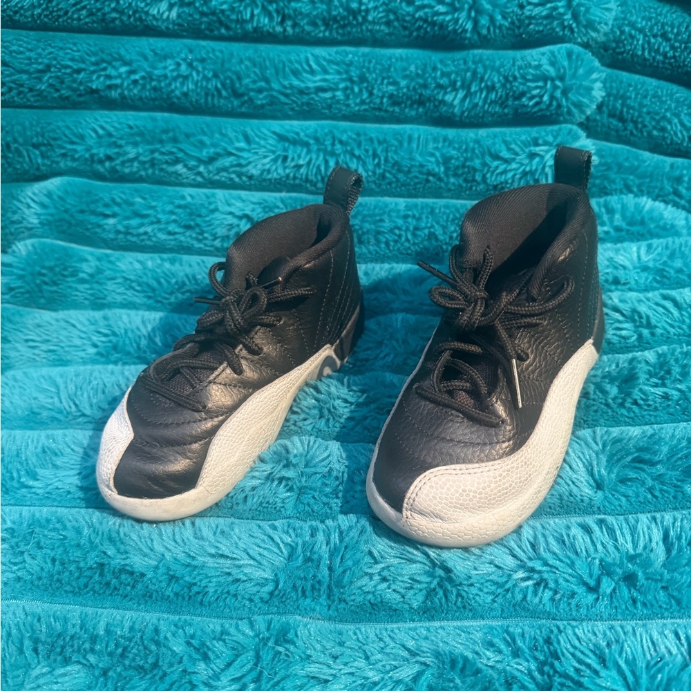 Jordan Kids Black and White Sneakers